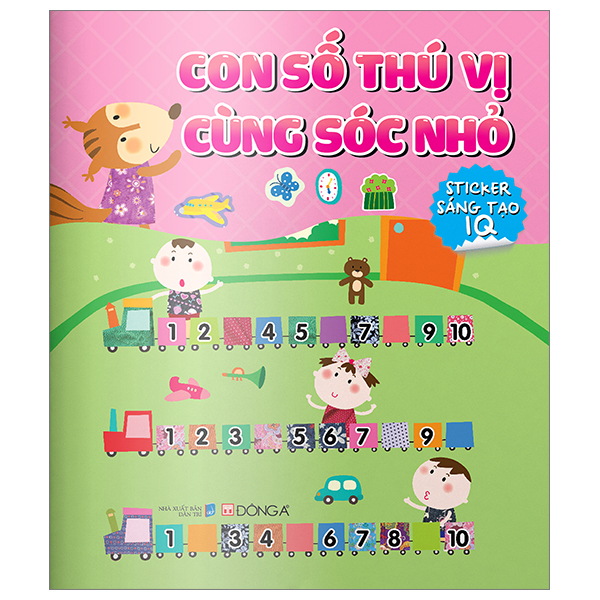 con số thú vị cùng sóc nhỏ - sticker sáng tạo iq