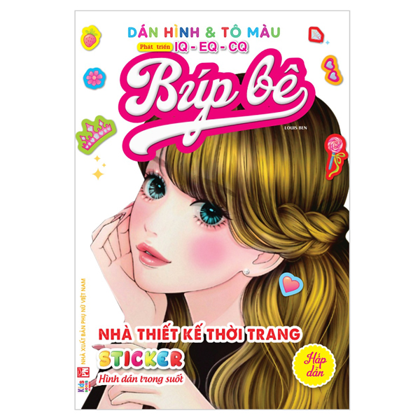 dán hình và tô màu búp bê - nhà thiết kế thời trang - hấp dẫn - sticker trong suốt