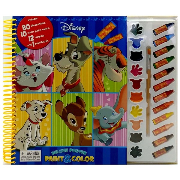 disney animals classics deluxe poster paint & color