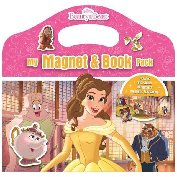 disney princess beauty and the beast: my magnet & book pack