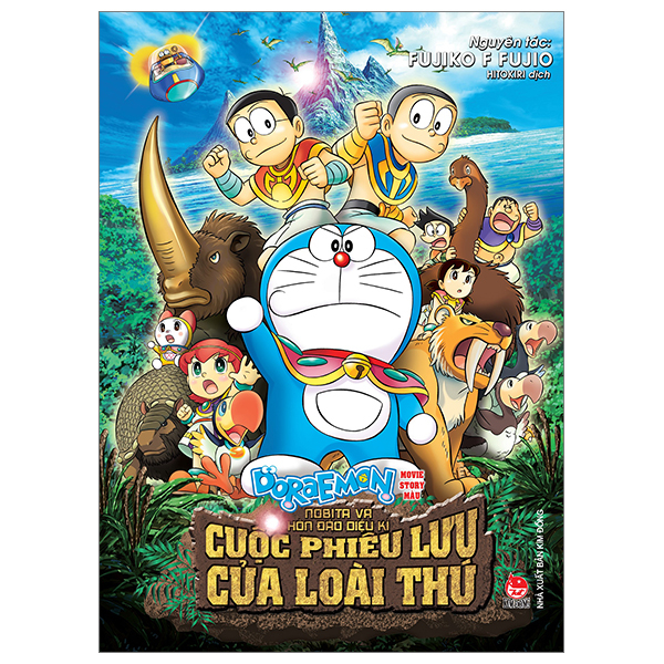 doraemon - movie story màu - nobita và hòn đảo diệu kì - cuộc phiêu lưu của loài thú