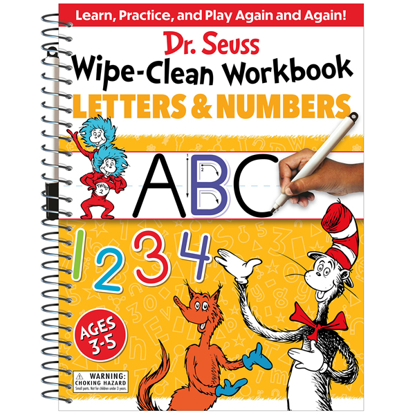 dr. seuss wipe-clean workbook: letters and numbers: activity workbook for ages 3-5