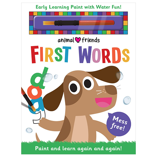 early learning magic water colouring - animal friends first words