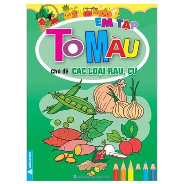 em tập tô màu - chủ đề các loại rau, củ