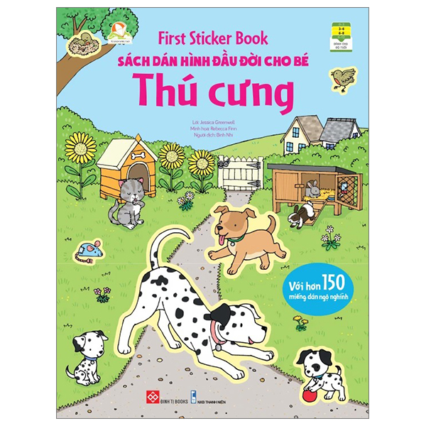 first sticker book - sách dán hình đầu đời cho bé - thú cưng