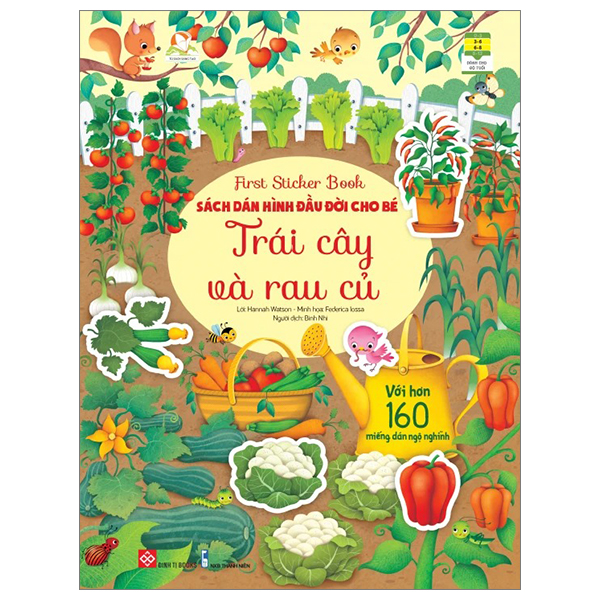 first sticker book - sách dán hình đầu đời cho bé - trái cây và rau củ