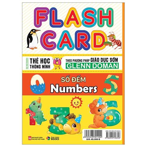 flash card - thẻ học thông minh theo phương pháp giáo dục sớm glenn doman - số đếm - numbers