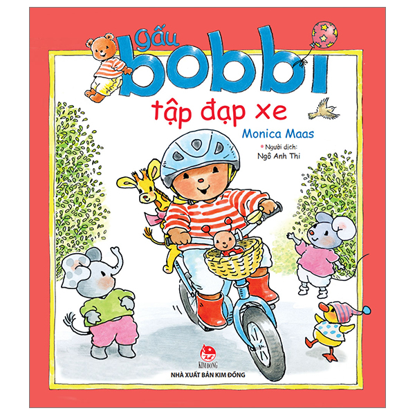 gấu bobbi tập đạp xe