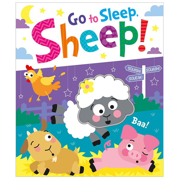 go to sleep, sheep! (squish squash squeak - silicone books)