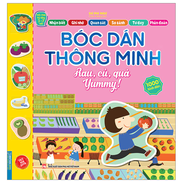 hoàn thiện kỹ năng 3-7 tuổi - bóc dán hình thông minh - rau, củ, quả yummy!