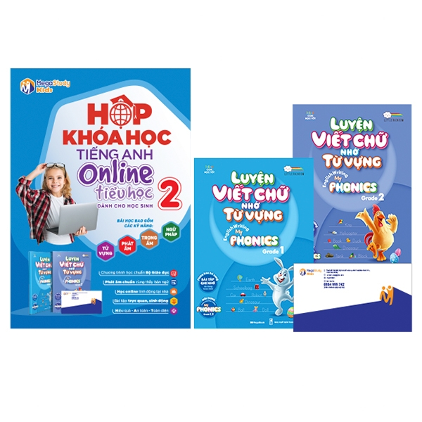 hộp khóa học tiếng anh online tiểu học - lớp 2