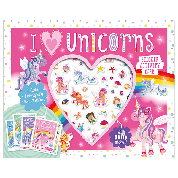 i love unicorns sticker activity case