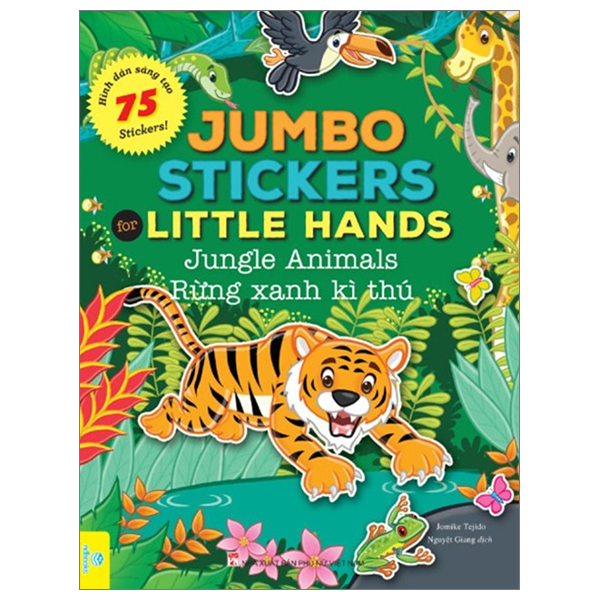 jumbo stickers for little hands - jungle animals - rừng xanh kì thú