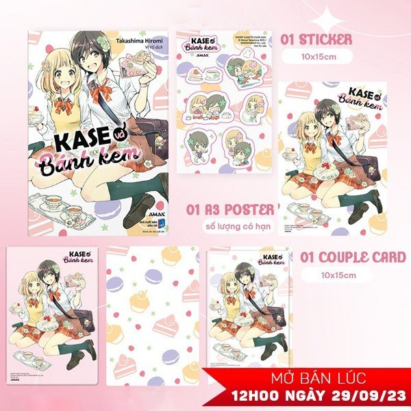 kase và bánh kem - tặng kèm sticker + set couple card + poster a3