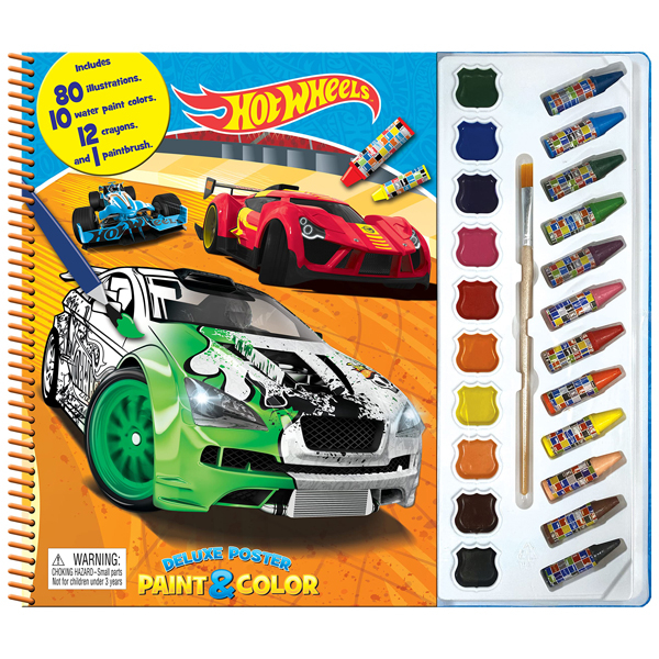 mattel hot wheels deluxe poster paint & color