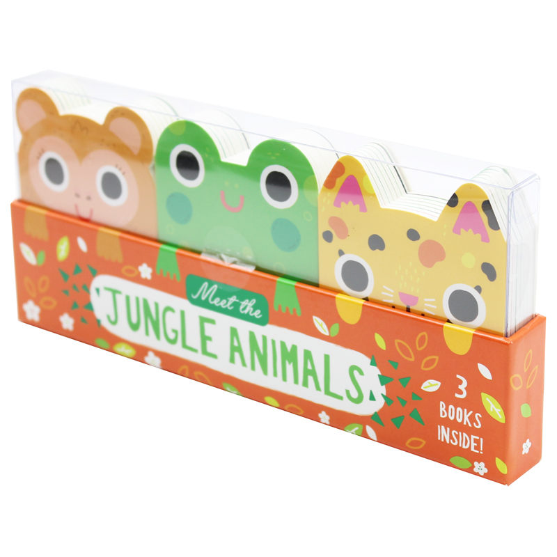 meet the jungle animals - mini board book set (3 books inside)