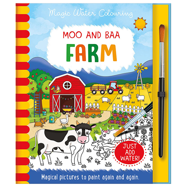 moo and baa - farm (magic water colouring)