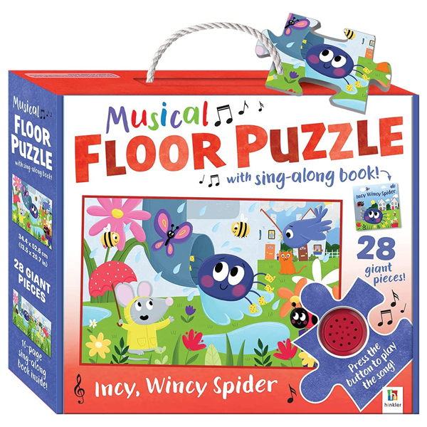 musical floor puzzle with sing-along book - incy wincy spider