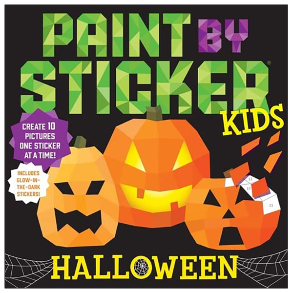 paint by sticker kids: halloween: create 10 pictures one sticker at a time!