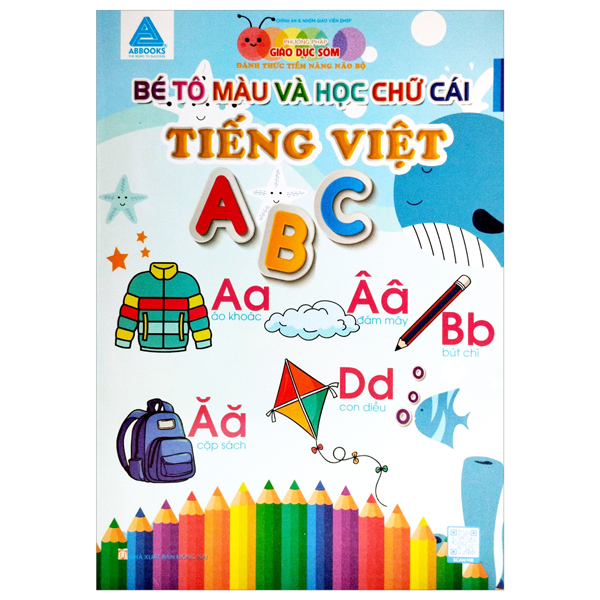 phương pháp giáo dục sớm đánh thức tiềm năng não bộ - bé tô màu và học chữ cái tiếng việt