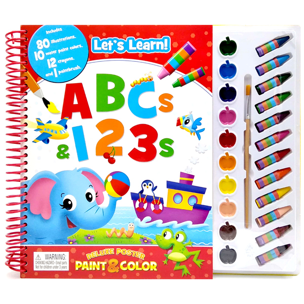 preschool abc/123 deluxe poster paint & color