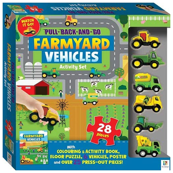 pull-back-and-go: farmyard vehicles