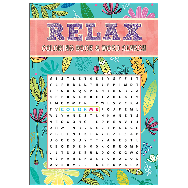 relax coloring book & word search