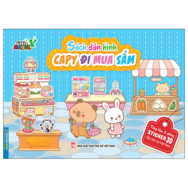 sách dán hình - capy đi mua sắm