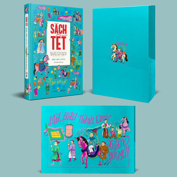 Sach Tet Binh Ngo 2026 - Hop Tuyen Van Tho Nhac Hoa Chu De  Mua Xuan Va Ngay Tet - An Ban Gioi Han - Bia Cung - Tang Kem Hop Son Mai + Tranh Son Mai