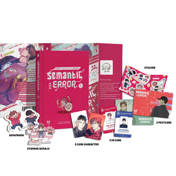 Semantic Error - Tập 1 - Bản Đặc Biệt - Bìa Cứng - Tặng Kèm 1 Bookmark Chibi Bế Hình Bồi Cứng + 1 Bảng Sticker +  2 Postcard Minh Hoạ Nhân Vật Bồi Cứng + 1 Standee Chibi Acrylic + 1 Set 2 ID Card PVC + 1 Set 2 Card Character PVC