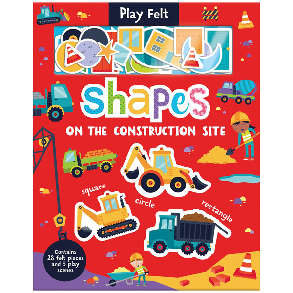 shapes on the construction site (play felt educational)