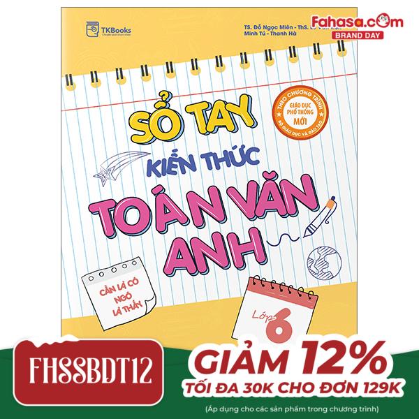 sổ tay kiến thức toán văn anh lớp 6