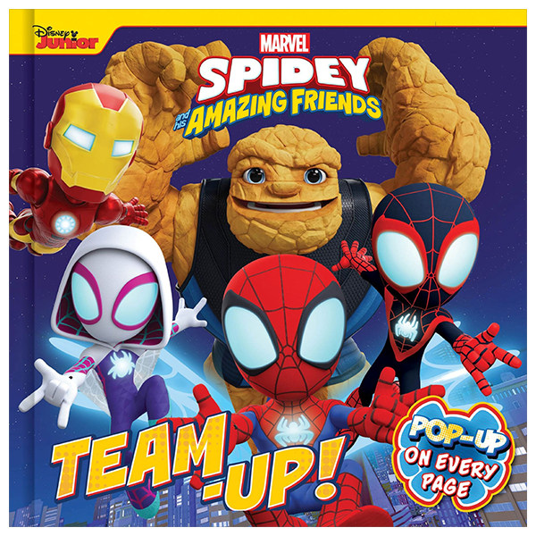 spidey and his amazing friends - pop-up book - team up!