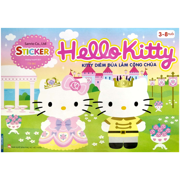 sticker - hello kitty - kitty diêm dúa làm công chúa (3-8 tuổi) (tái bản 2023)