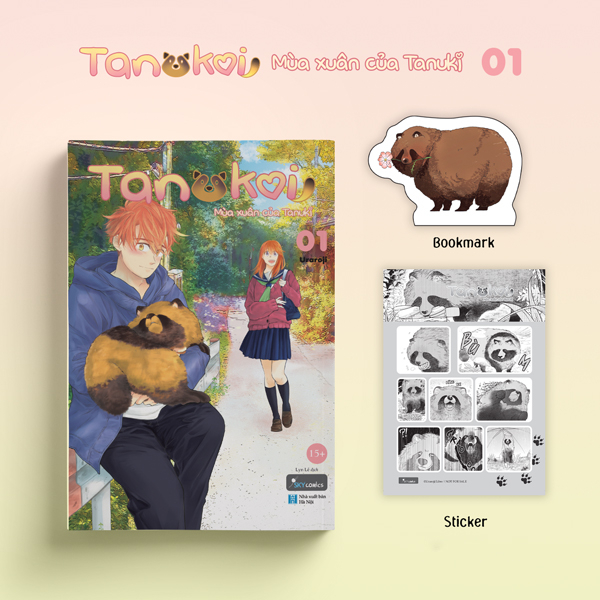 Tanukoi - Mua Xuan Cua Tanuki - Tap 1 - Tang Kem Bookmark Boi Cung + Sticker