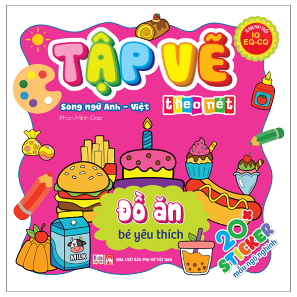 Tập Vẽ Theo Nét - Đồ Ăn Bé yêu Thích - Song Ngữ Anh-Việt
