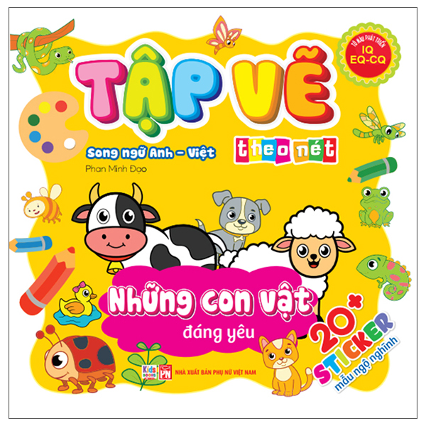 Tập Vẽ Theo Nét - Những Con Vật Đáng Yêu - Song Ngữ Anh-Việt