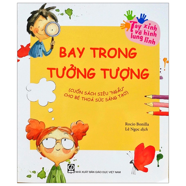 tay xinh vẽ hình lung linh - bay trong tưởng tượng