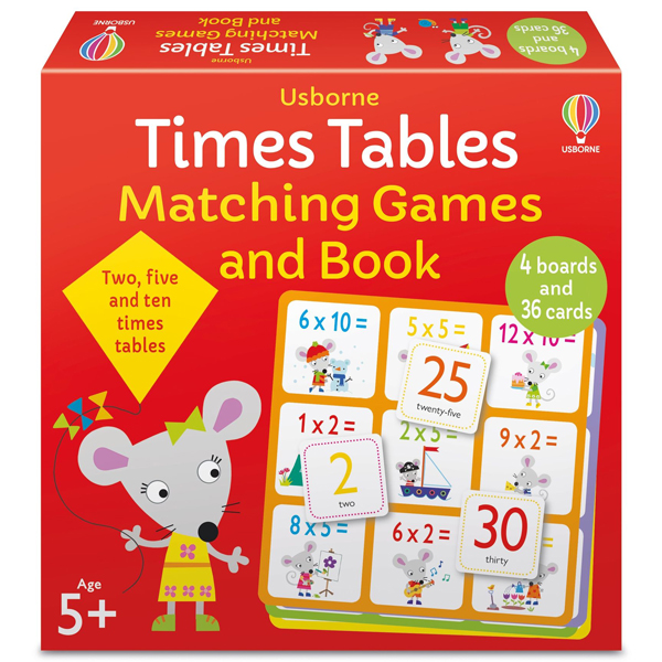 times tables matching games and book