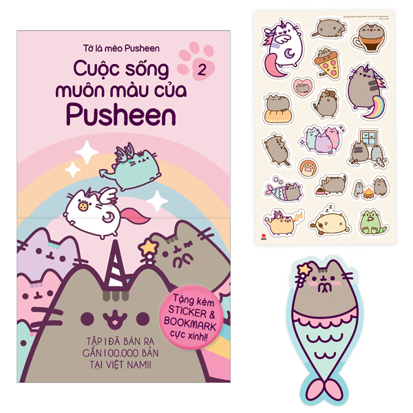 tớ là mèo pusheen - tập 2 - cuộc sống muôn màu của pusheen - tặng kèm obi + sticker + bookmark