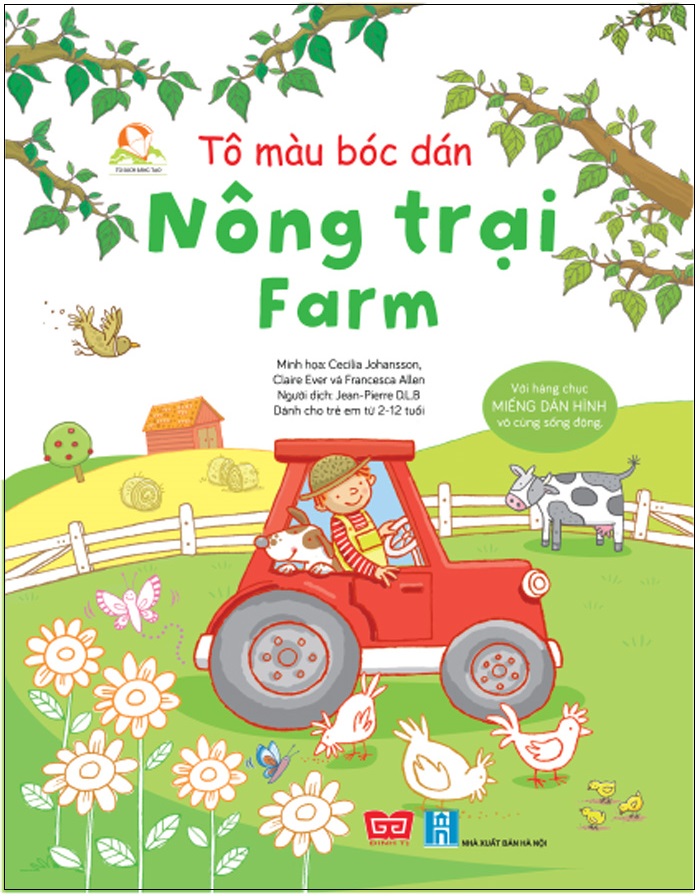 tô màu bóc dán - nông trại - farm