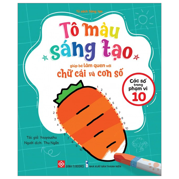 tô màu sáng tạo giúp bé làm quen với chữ cái và con số - các số trong phạm vi 10