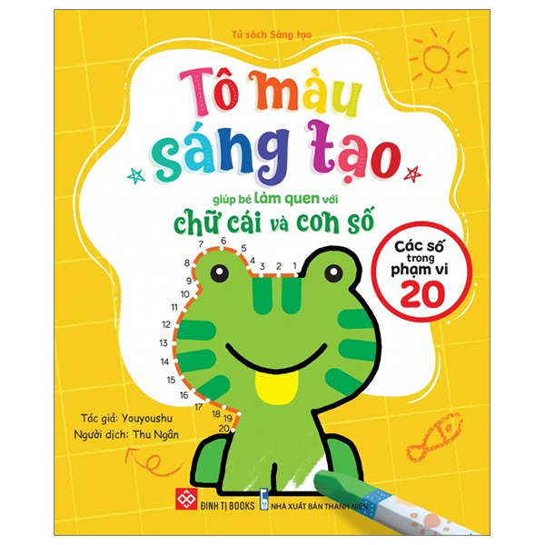 tô màu sáng tạo giúp bé làm quen với chữ cái và con số - các số trong phạm vi 20