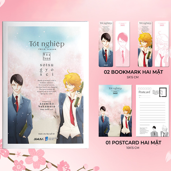 tốt nghiệp - mùa xuân - tặng kèm 2 bookmark + 1 postcard hai mặt