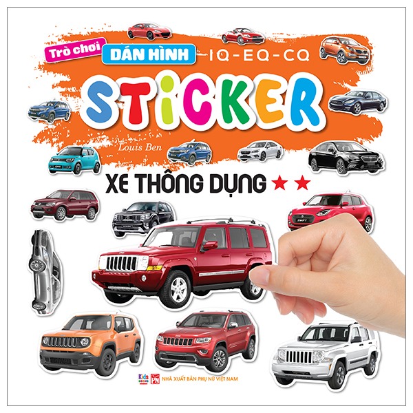 trò chơi dán hình iq-eq-cq - sticker - xe thông dụng - tập 2