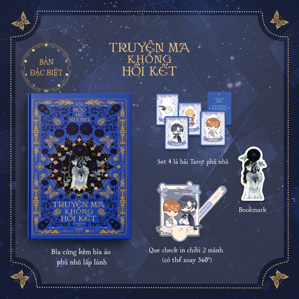 Truyen Ma Khong Hoi Ket (Tai Ban 2025) - Ban Dac Biet - Bia Cung - Tang Kem Bookmark Can Mang Lua Anh Ngoc Trai + Set 4 La Bai Tarot + Que Check-In Chibi