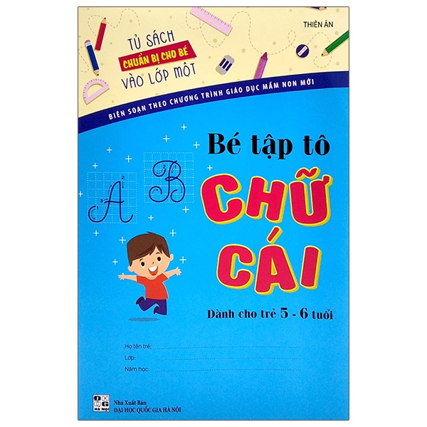 tủ sách chuẩn bị cho bé vào lớp 1 - bé tô màu chữ cái (5-6 tuổi)