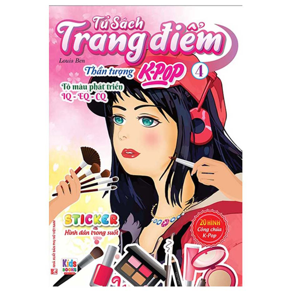 tủ sách trang điểm - thần tượng k-pop - tập 4 - sticker hình dán trong suốt