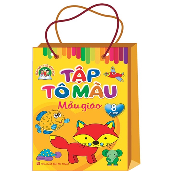 túi tập tô màu mẫu giáo (bộ 8 cuốn)