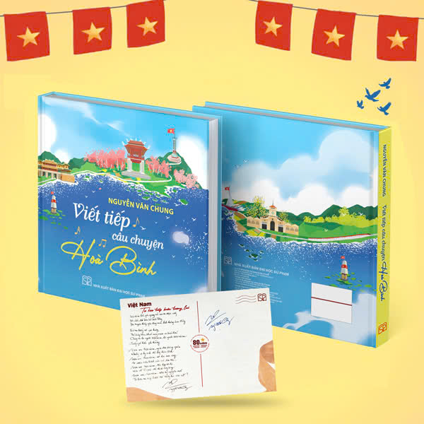 Viet Tiep Cau Chuyen Hoa Binh - Bia Cung - Tang Kem Postcard Kem Chu Ky Tac Gia